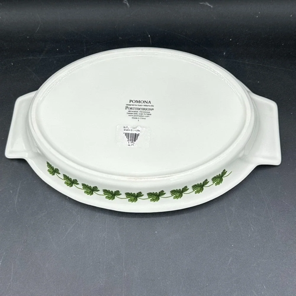Portmeirion Pomona Morning Apple Oval Au Gratin Baking Serving Dish 12-3/4